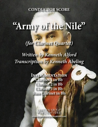 Book cover for March - Army of the Nile (for Clarinet Quartet)
