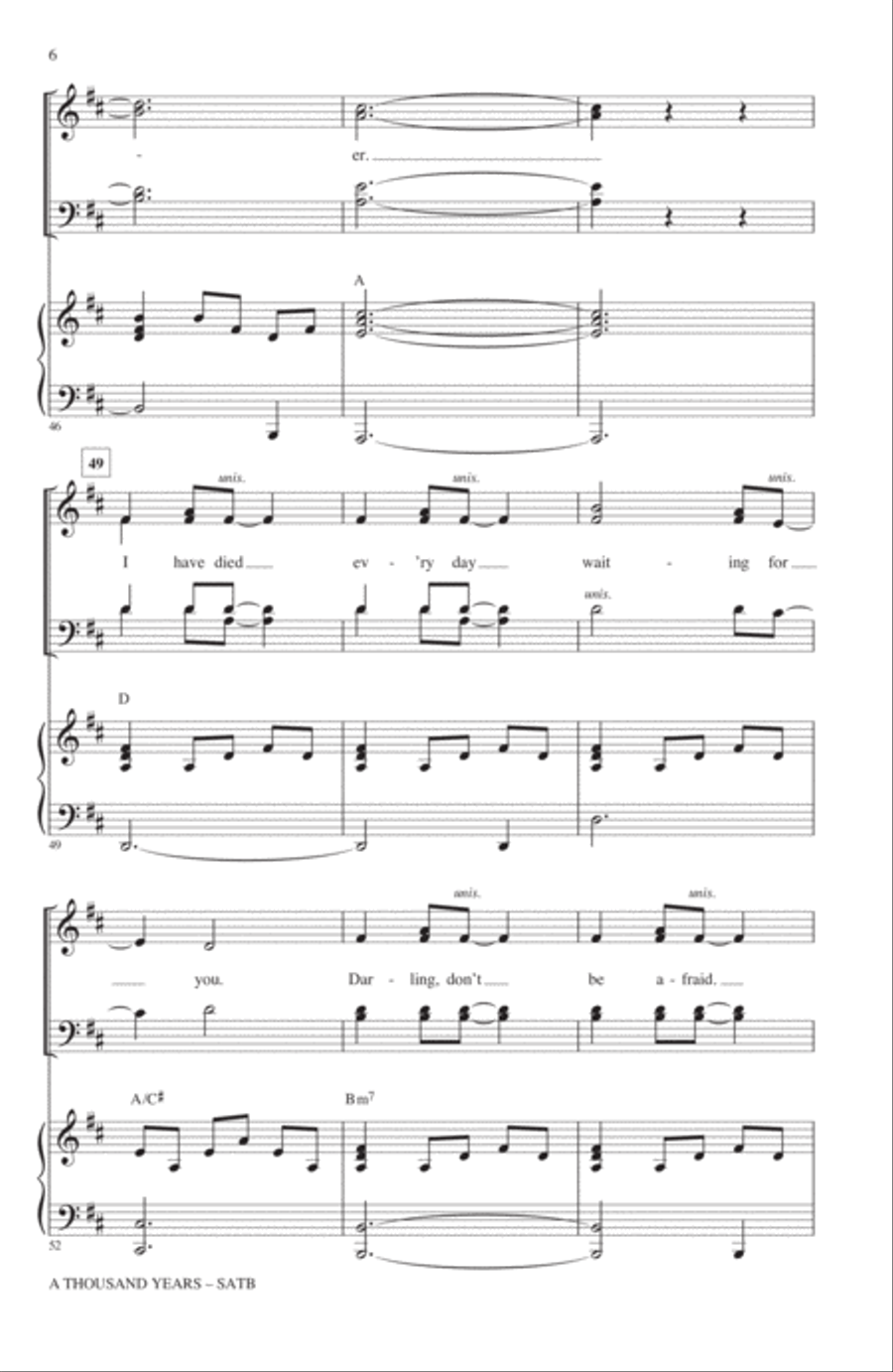 A Thousand Years (arr. Mac Huff) 4-Part scores gallery preview page 5