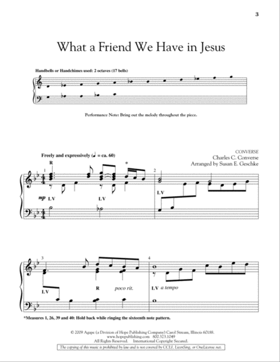 What a Friend We Have in Jesus 2-Octaves scores gallery preview page 3
