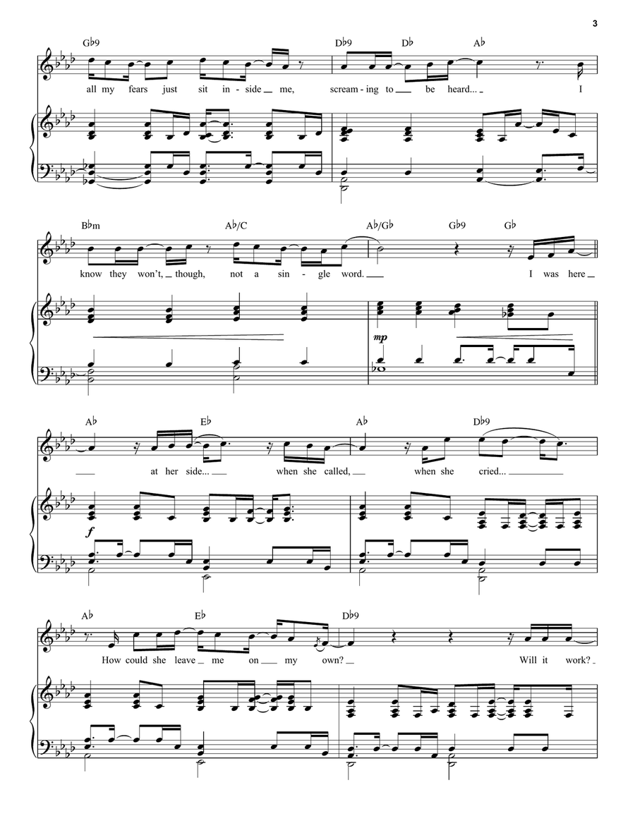 I've Been (from Next to Normal) Voice scores gallery preview page 3
