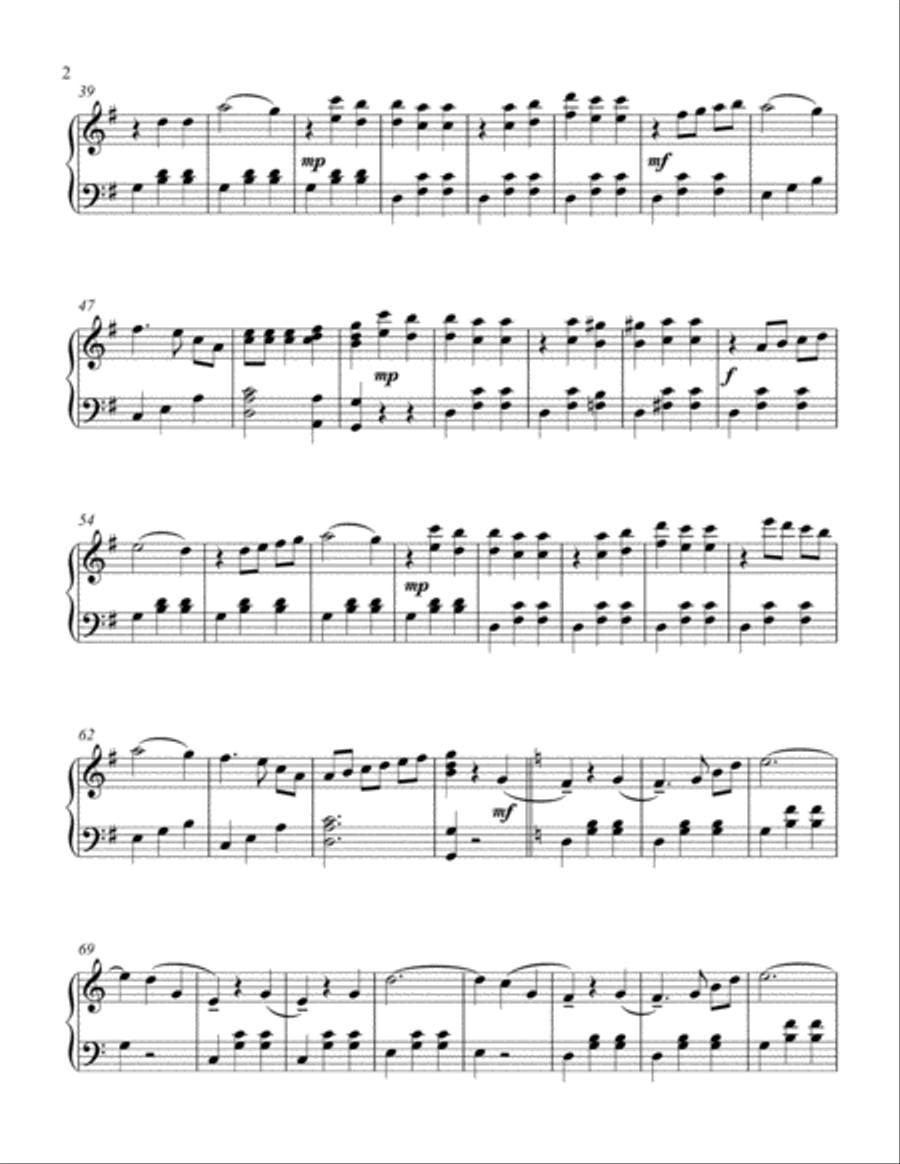 The Blue Danube (intermediate piano solo) Piano Method scores gallery preview page 3
