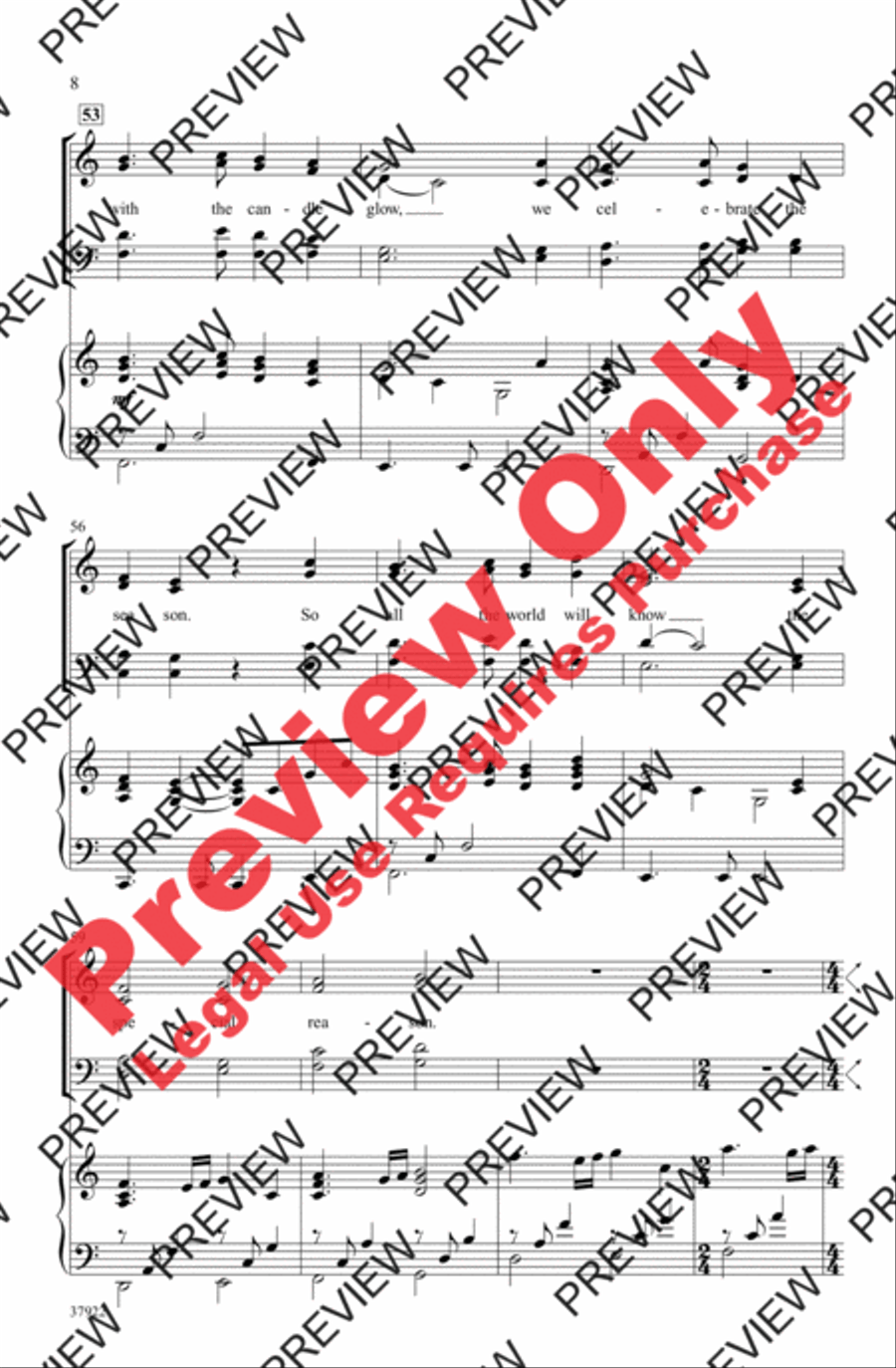 Light a Candle 4-Part scores gallery preview page 8