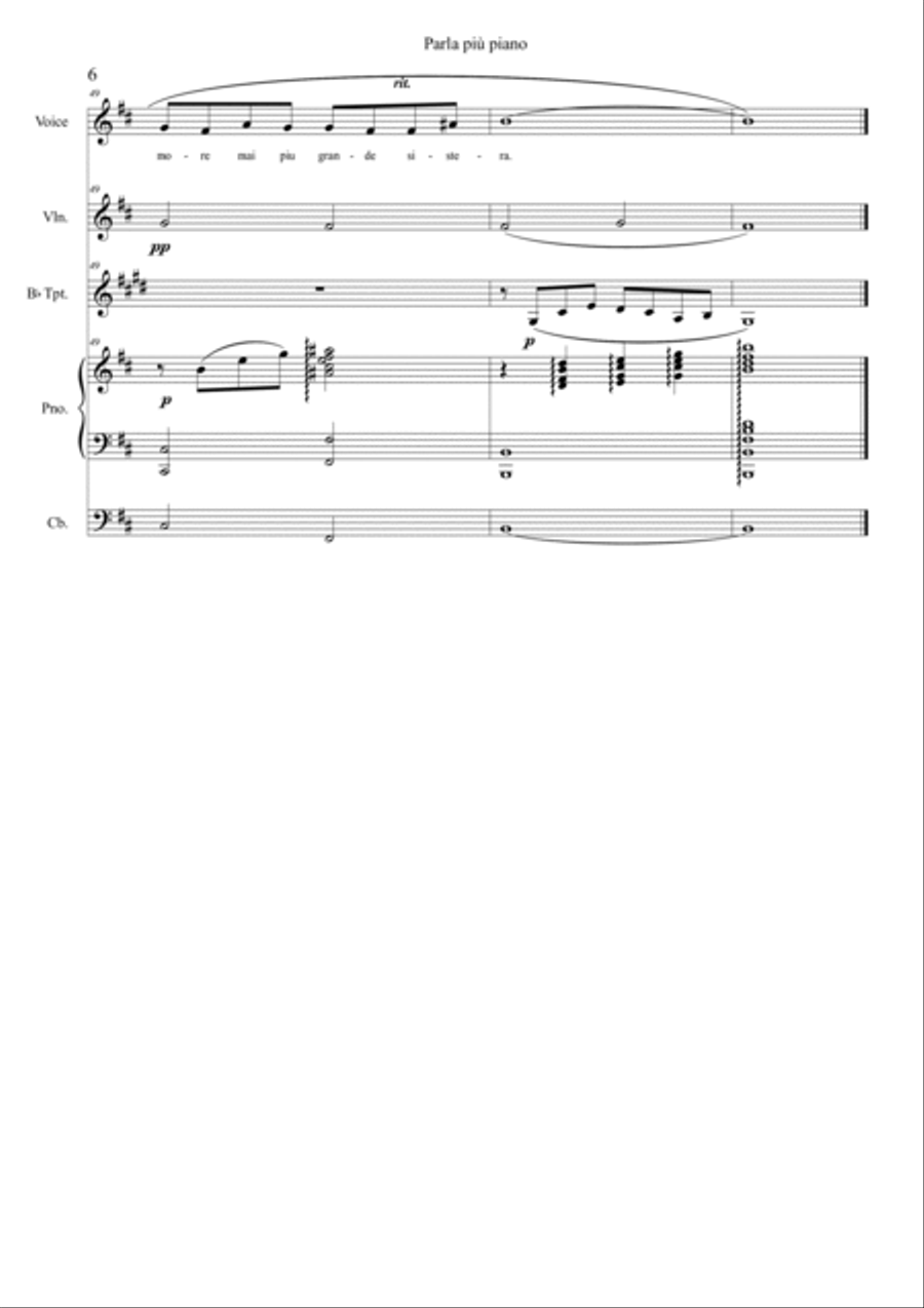 Parla Piu Piano Double Bass scores gallery preview page 6