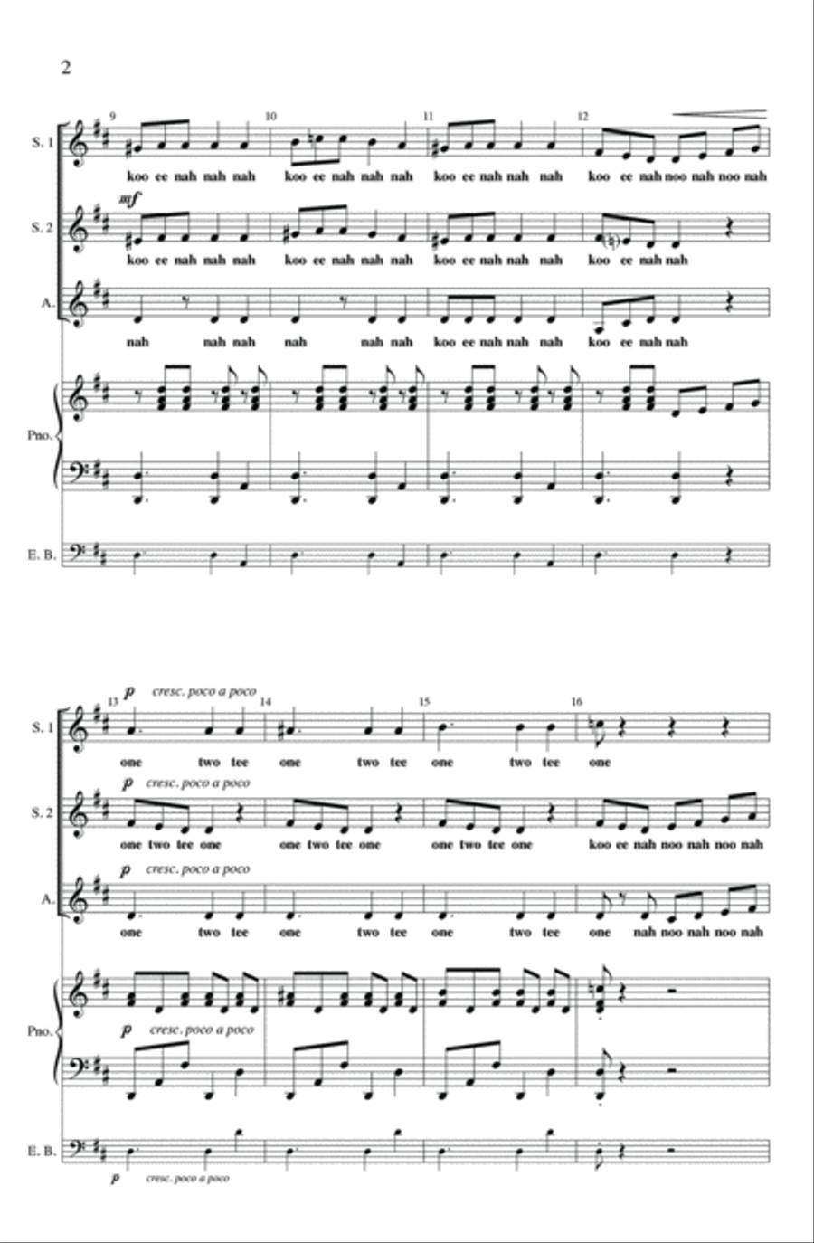 Kuenana (arr. Cristian Grases) SSA scores gallery preview page 2