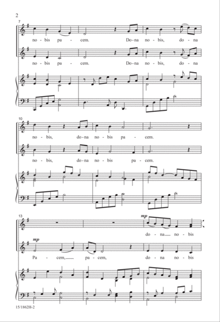 Dona Nobis Pacem SSA scores gallery preview page 2
