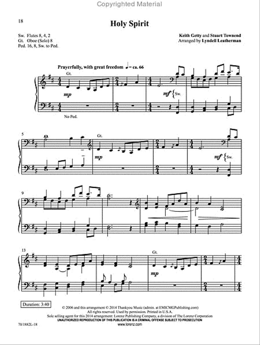 Hymns for Praise and Worship Organ Solo scores gallery preview page 8