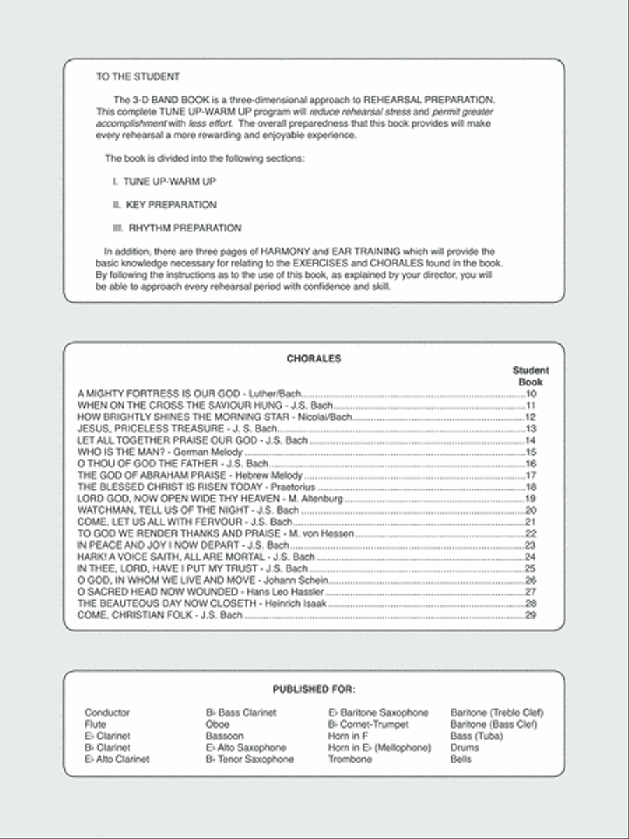 3-D Band Book Concert Band Methods scores gallery preview page 3