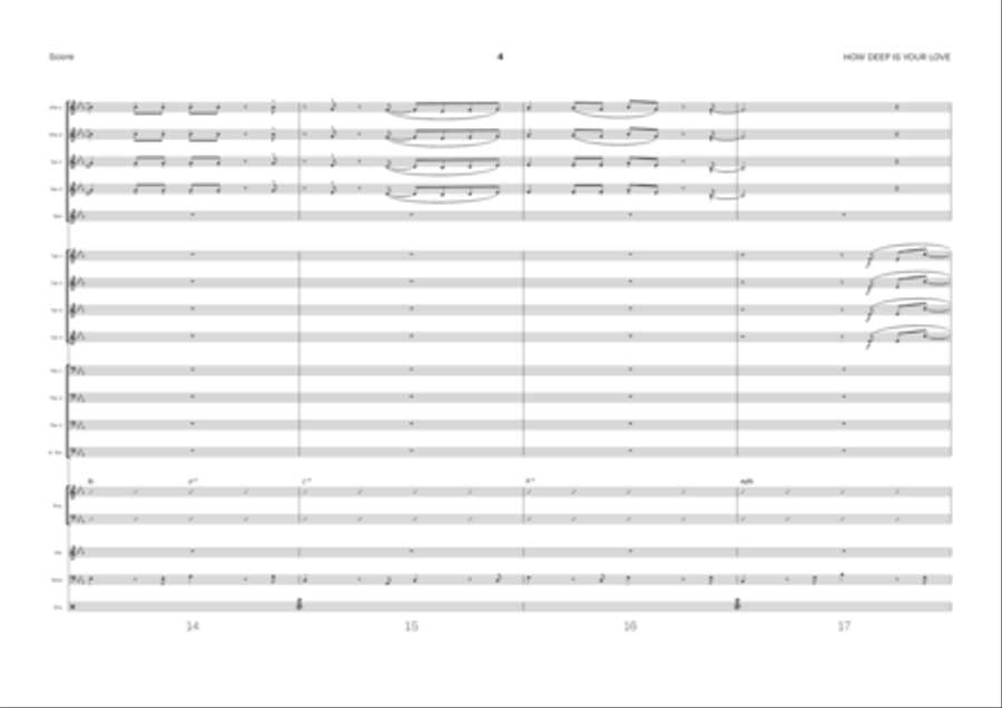 How Deep Is Your Love Jazz Ensemble scores gallery preview page 5