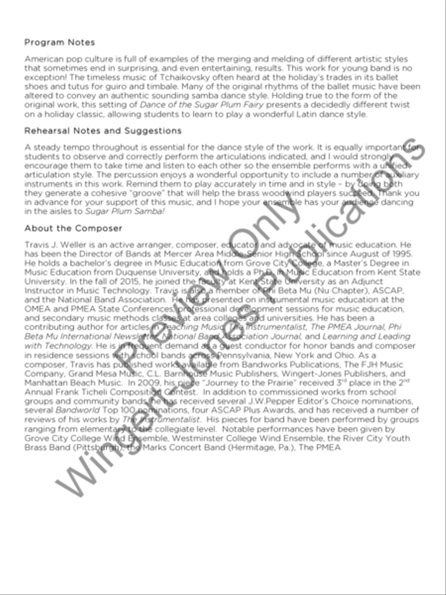 Sugar Plum Samba Sugar Plum Samba Concert Band scores gallery preview page 3