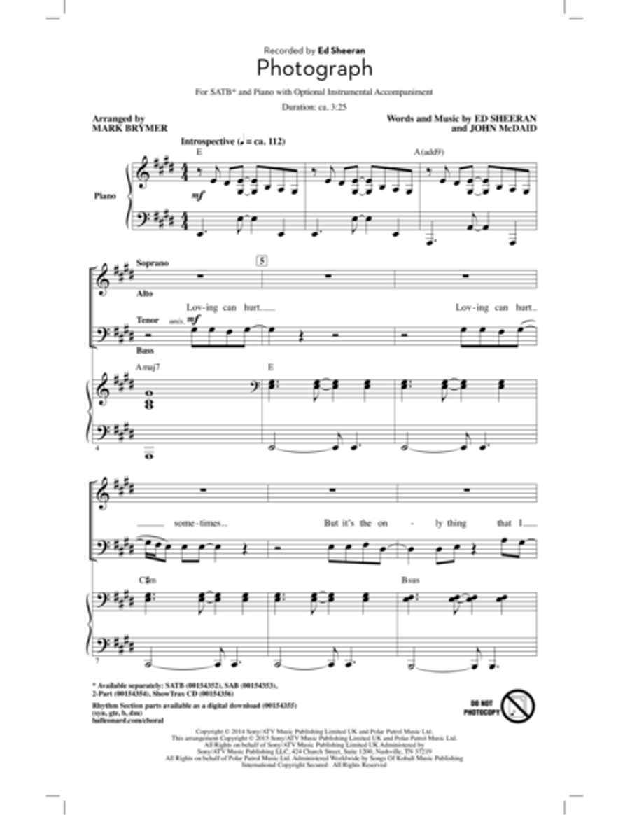 Photograph 4-Part scores gallery preview page 1