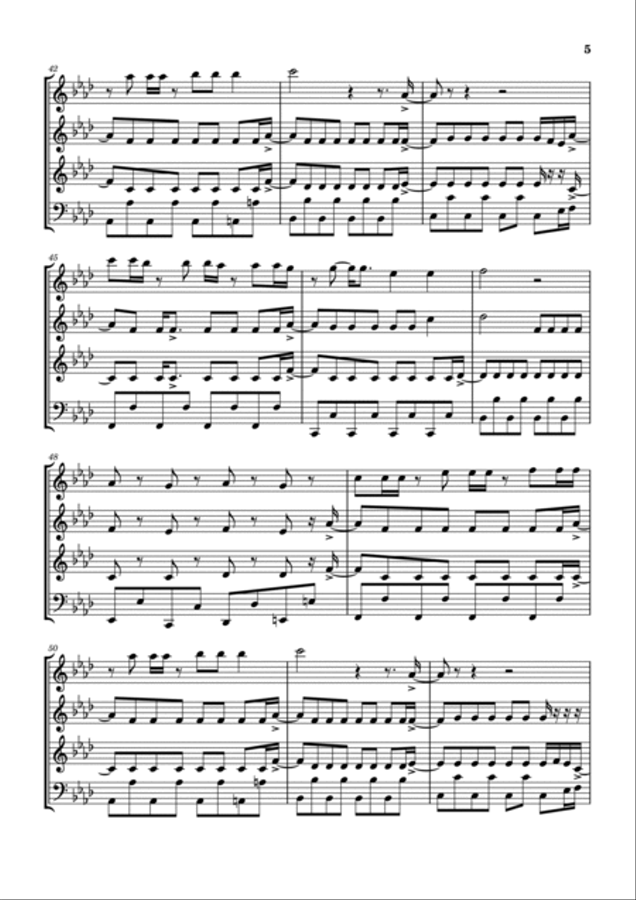 Beam Me Up Woodwind Quartet scores gallery preview page 6