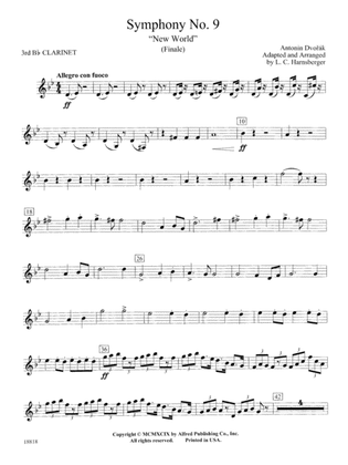 Symphony No. 9 "New World", Finale: 3rd B-flat Clarinet