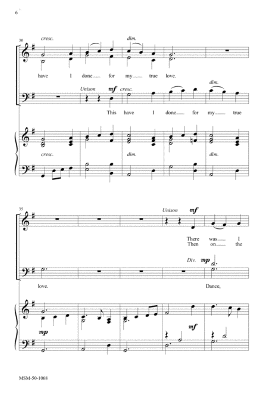 Tomorrow Shall Be My Dancing Day 4-Part scores gallery preview page 4