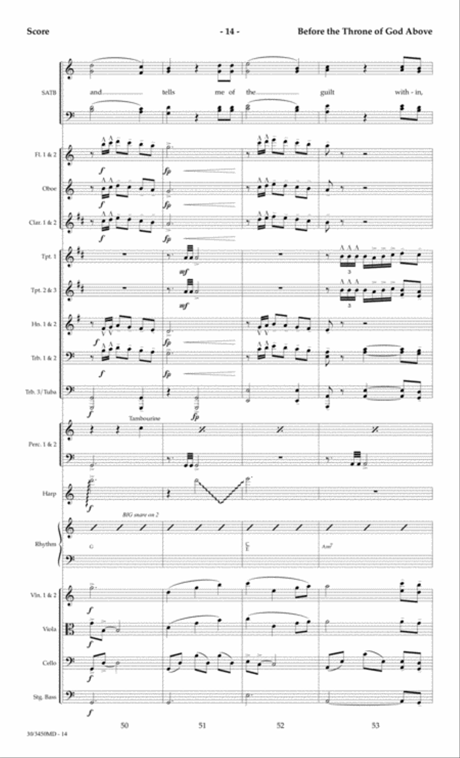 Before the Throne of God Above - Orchestral Score and Parts Choir scores gallery preview page 17