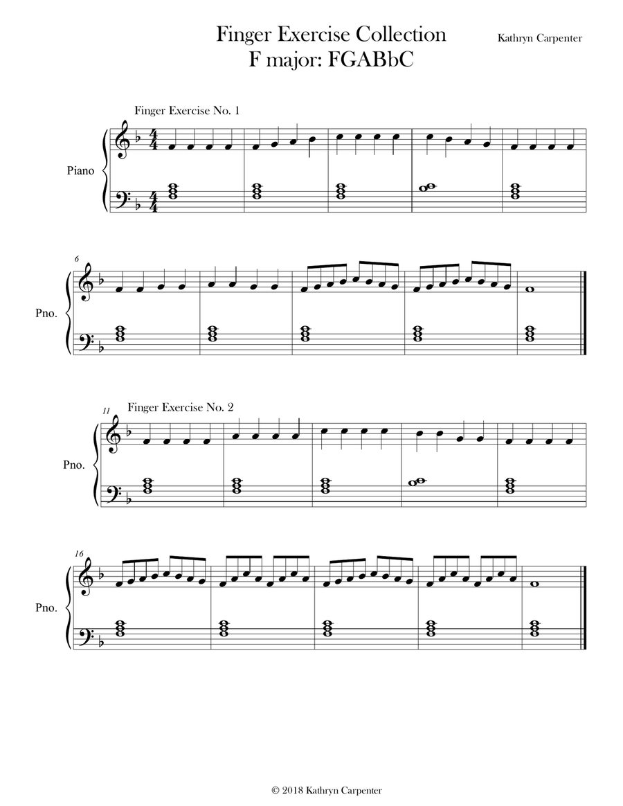 Piano exercises for beginners top