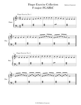 Finger Exercise Collection (24 exercises in F major)