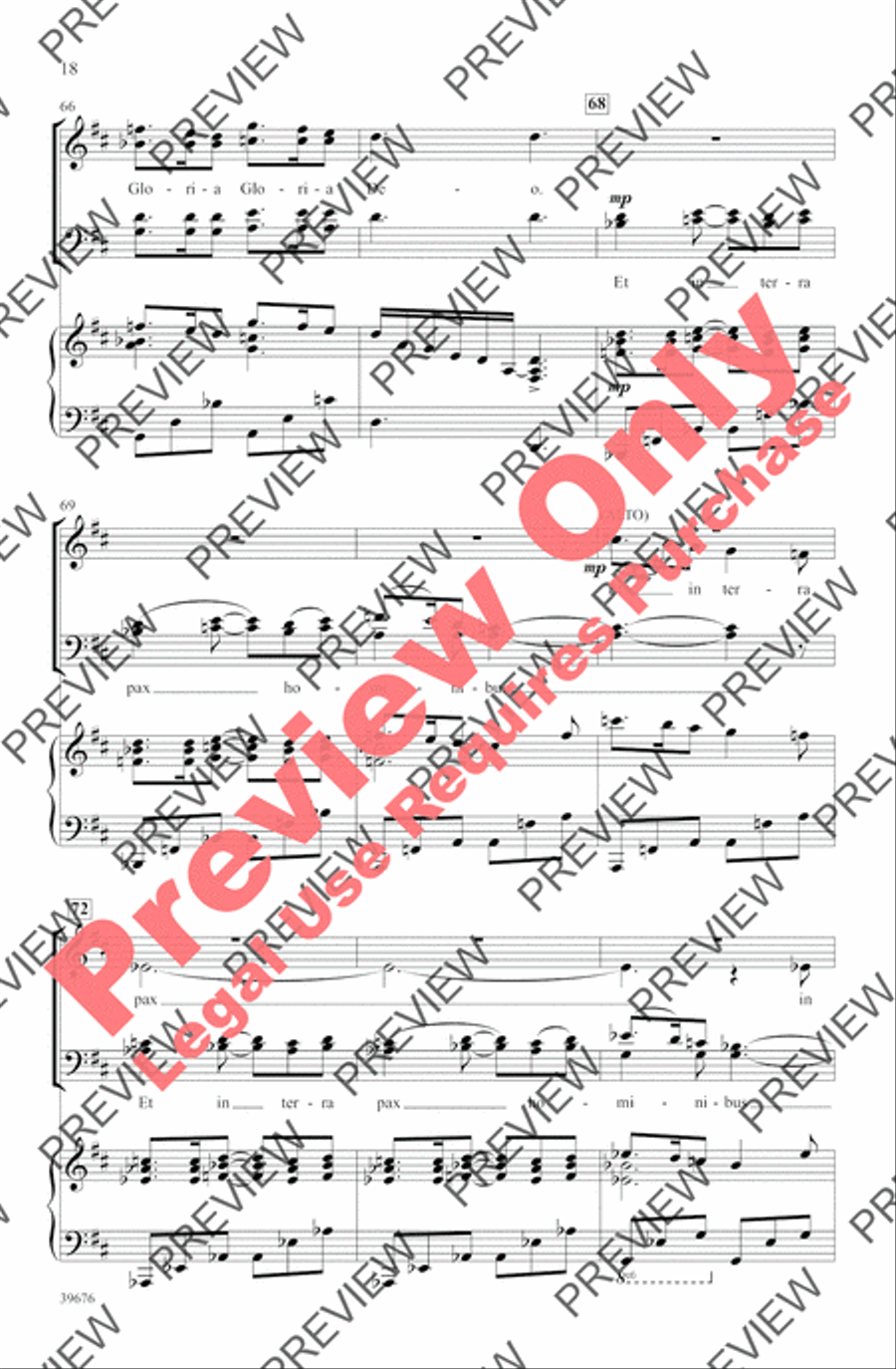 Missa Festiva Missa Festiva 4-Part scores gallery preview page 21