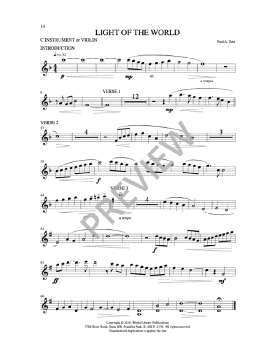 Light of the World 4-Part scores gallery preview page 6
