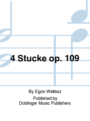 Book cover for 4 Stucke op. 109
