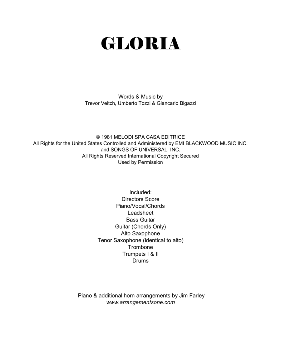 Gloria Large Ensemble scores gallery preview page 1