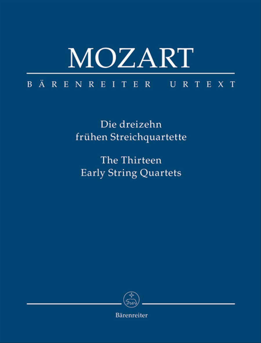 Die dreizehn fruhen Streichquartette String Quartet scores gallery preview page 1