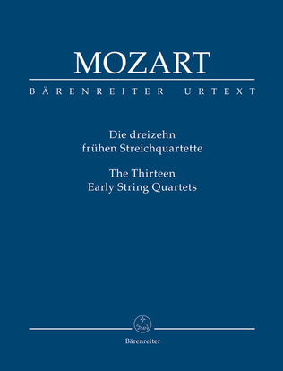 Book cover for Die dreizehn fruhen Streichquartette