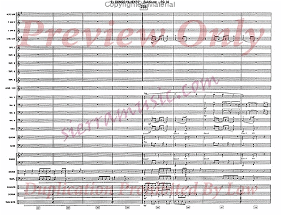 El Congo Valiente Jazz Ensemble scores gallery preview page 37