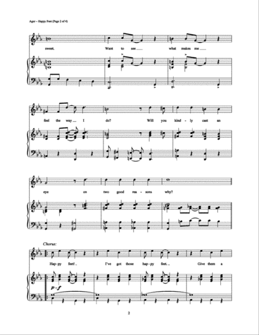 Happy Feet Piano, Vocal, Guitar scores gallery preview page 2