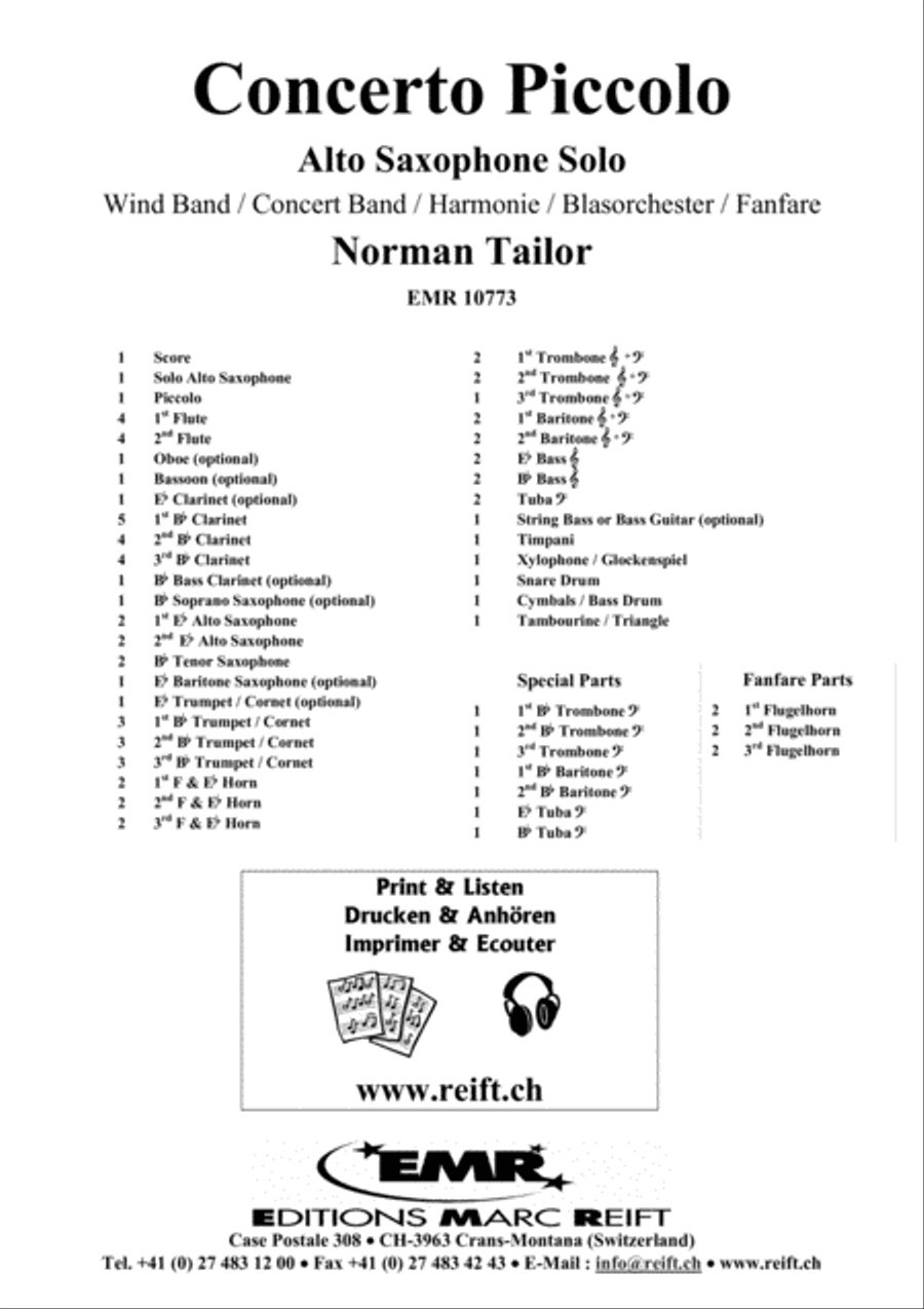 Concerto Piccolo Concerto Piccolo Concert Band scores gallery preview page 2