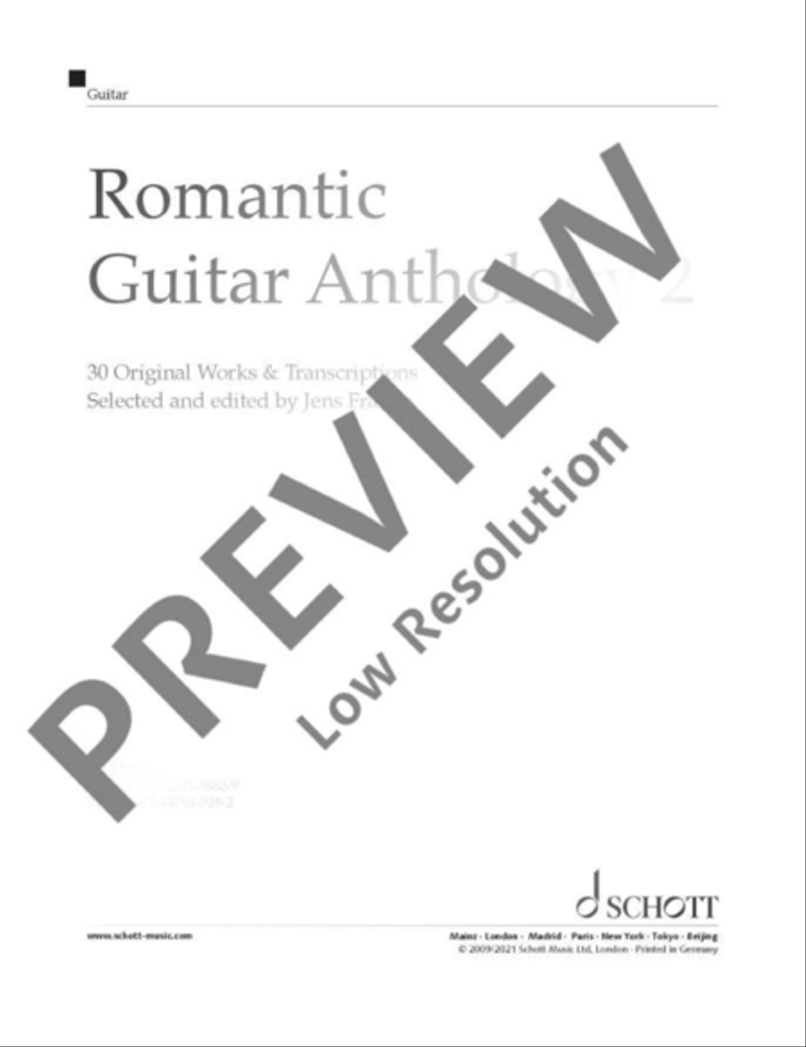 Romantic Guitar Anthology Classical Guitar scores gallery preview page 2