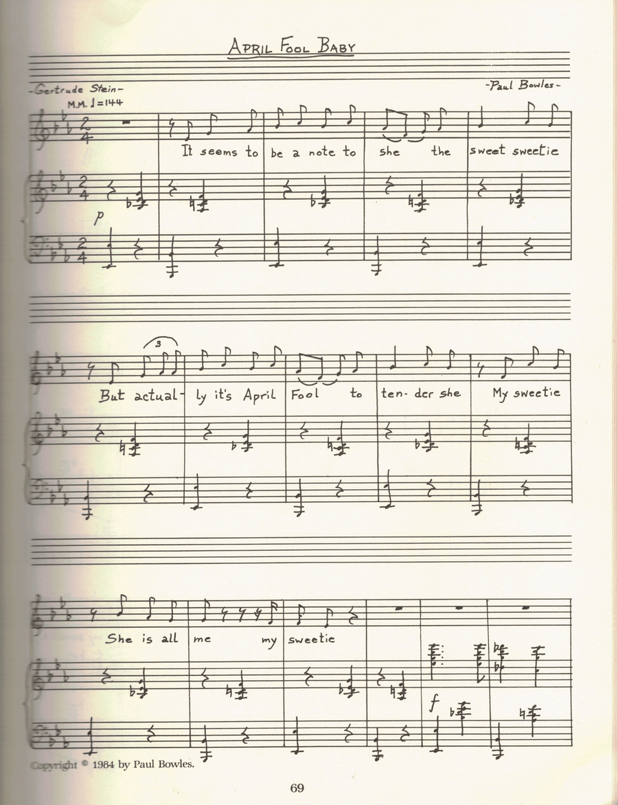 April Fool Baby Piano, Vocal scores gallery preview page 1