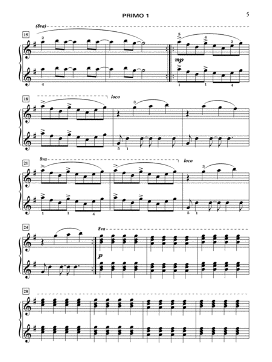 Don't Stop Believin': by Journey - Piano Quartet (2 Pianos, 8 Hands) Cello scores gallery preview page 4