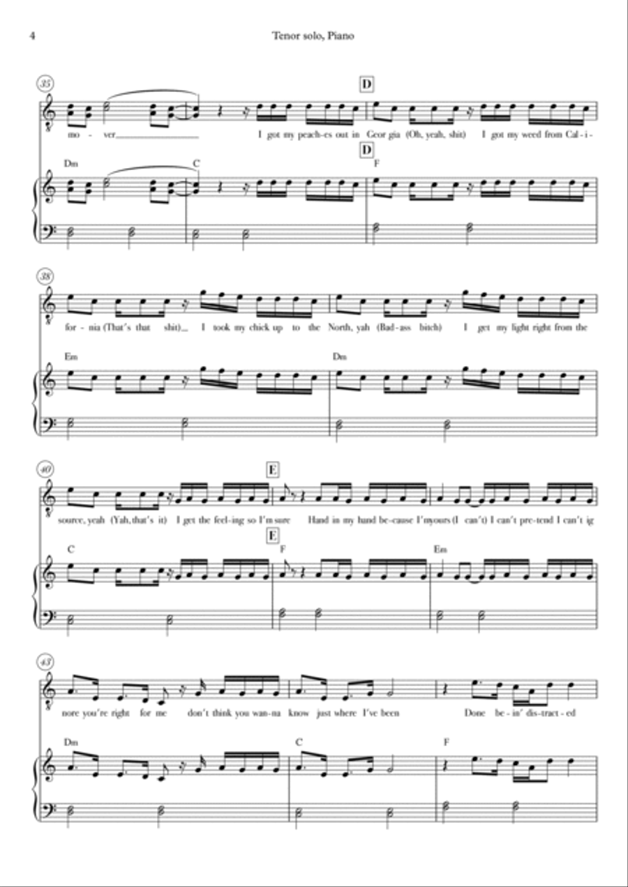 Peaches Piano, Vocal, Guitar scores gallery preview page 4