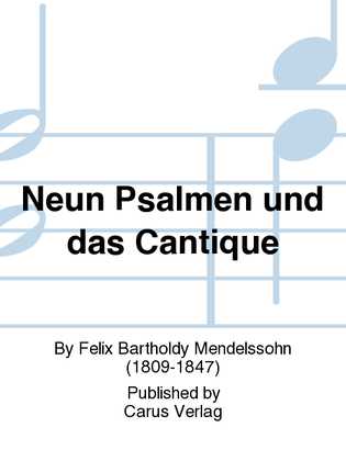 Book cover for Neun Psalmen und das Cantique
