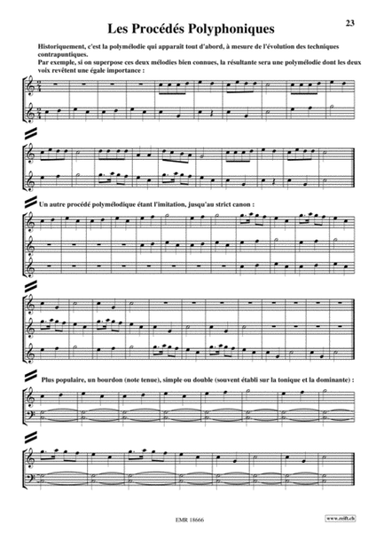 Introduction a l'Harmonie et a l'Orchestration Tonales