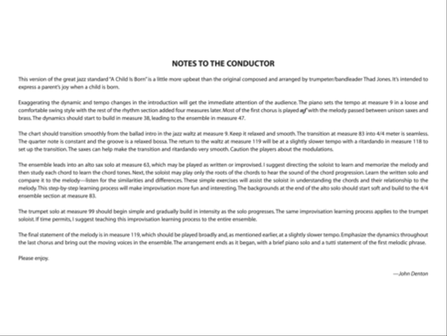 A Child Is Born A Child Is Born Jazz Ensemble scores gallery preview page 3