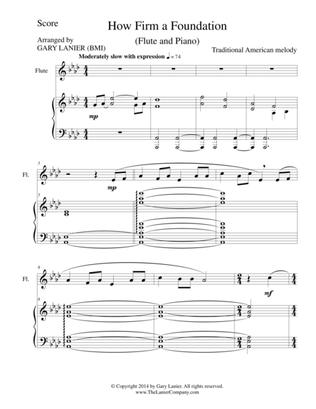 HOW FIRM A FOUNDATION (Flute/Piano and Flute Part)