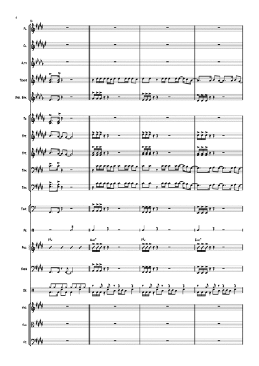 Todavia me Alegrarei Full Orchestra scores gallery preview page 4