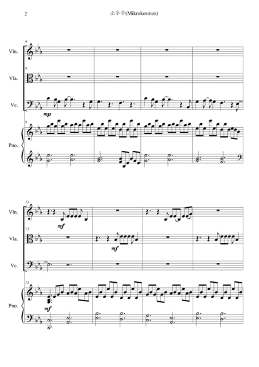 Mikrokosmos Piano Quartet scores gallery preview page 2