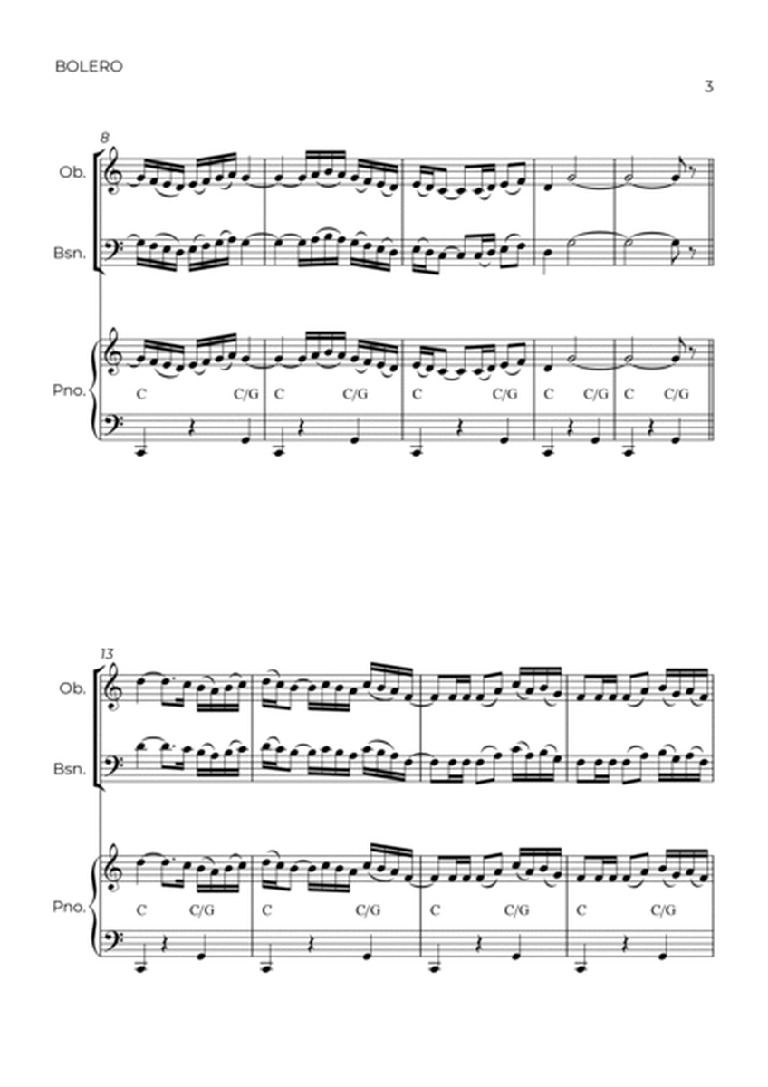 BOLERO - RAVEL - WIND PIANO TRIO (OBOE, BASSOON & PIANO) image number null