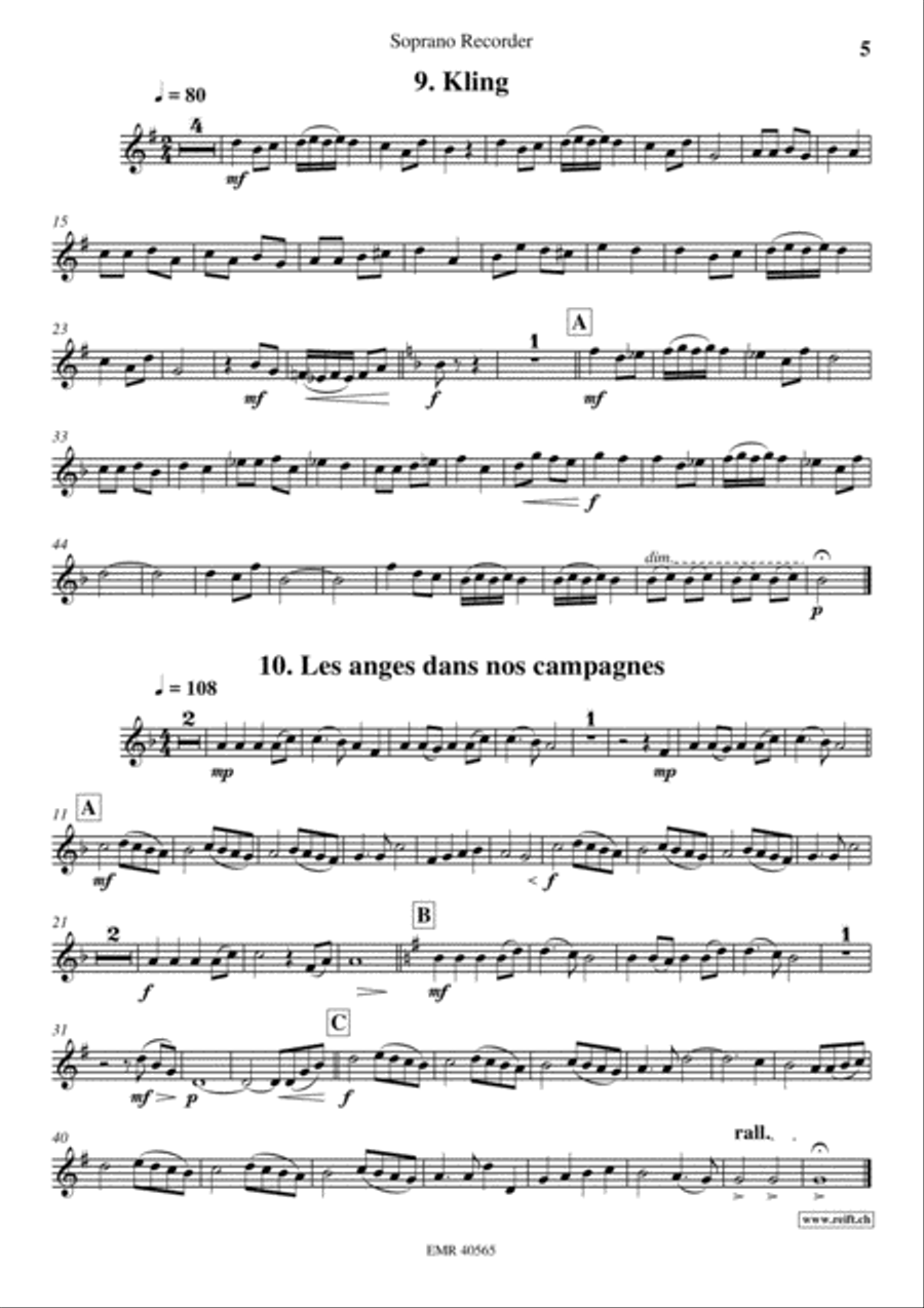 18 Christmas Songs Soprano Recorder scores gallery preview page 6