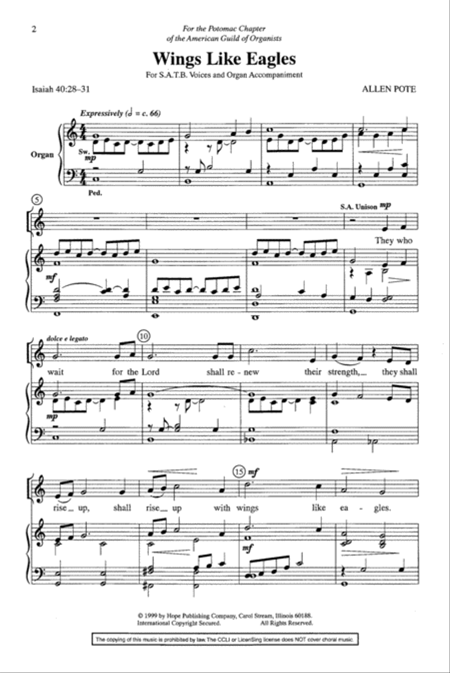 Wings Like Eagles Wings Like Eagles 4-Part scores gallery preview page 2