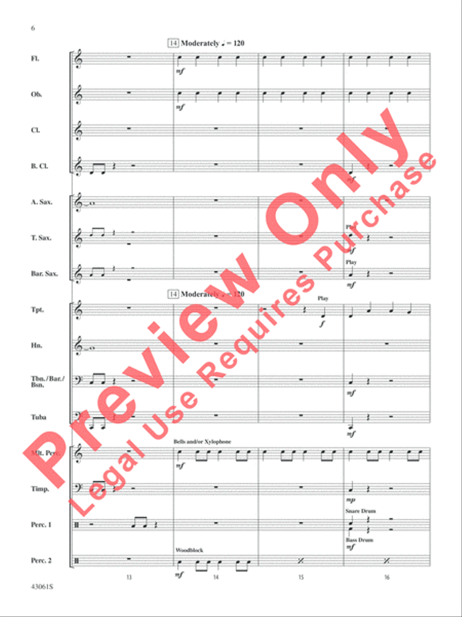 Merry Kisimusi Concert Band scores gallery preview page 7