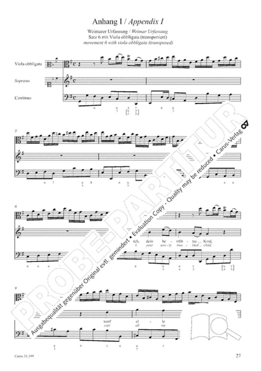 My heart is bathed in blood (Mein Herze schwimmt im Blut) Orchestra scores gallery preview page 28
