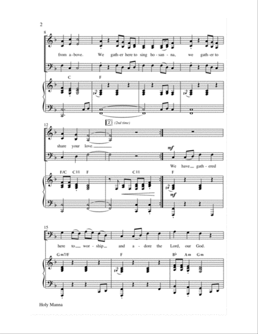 Holy Manna Holy Manna Choir scores gallery preview page 2
