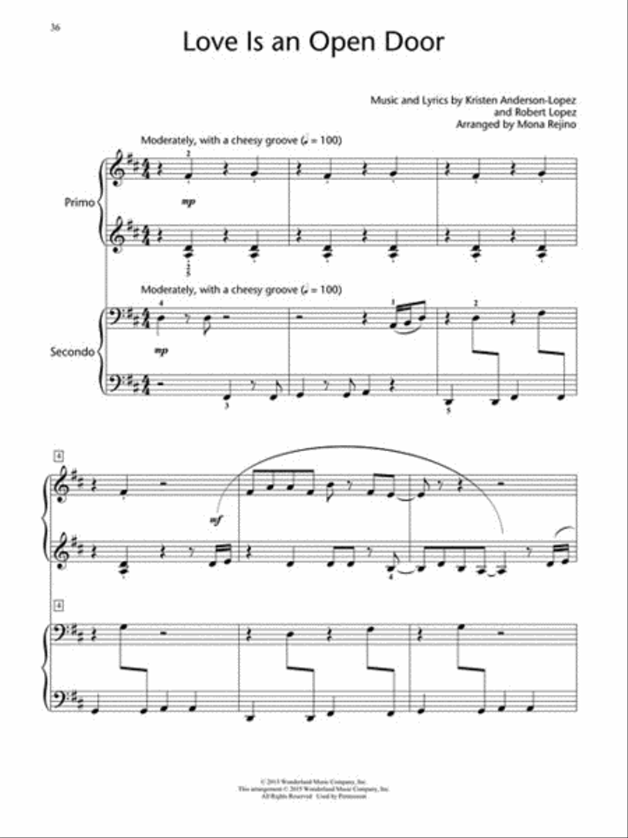 Frozen Piano Duets Piano Method scores gallery preview page 6