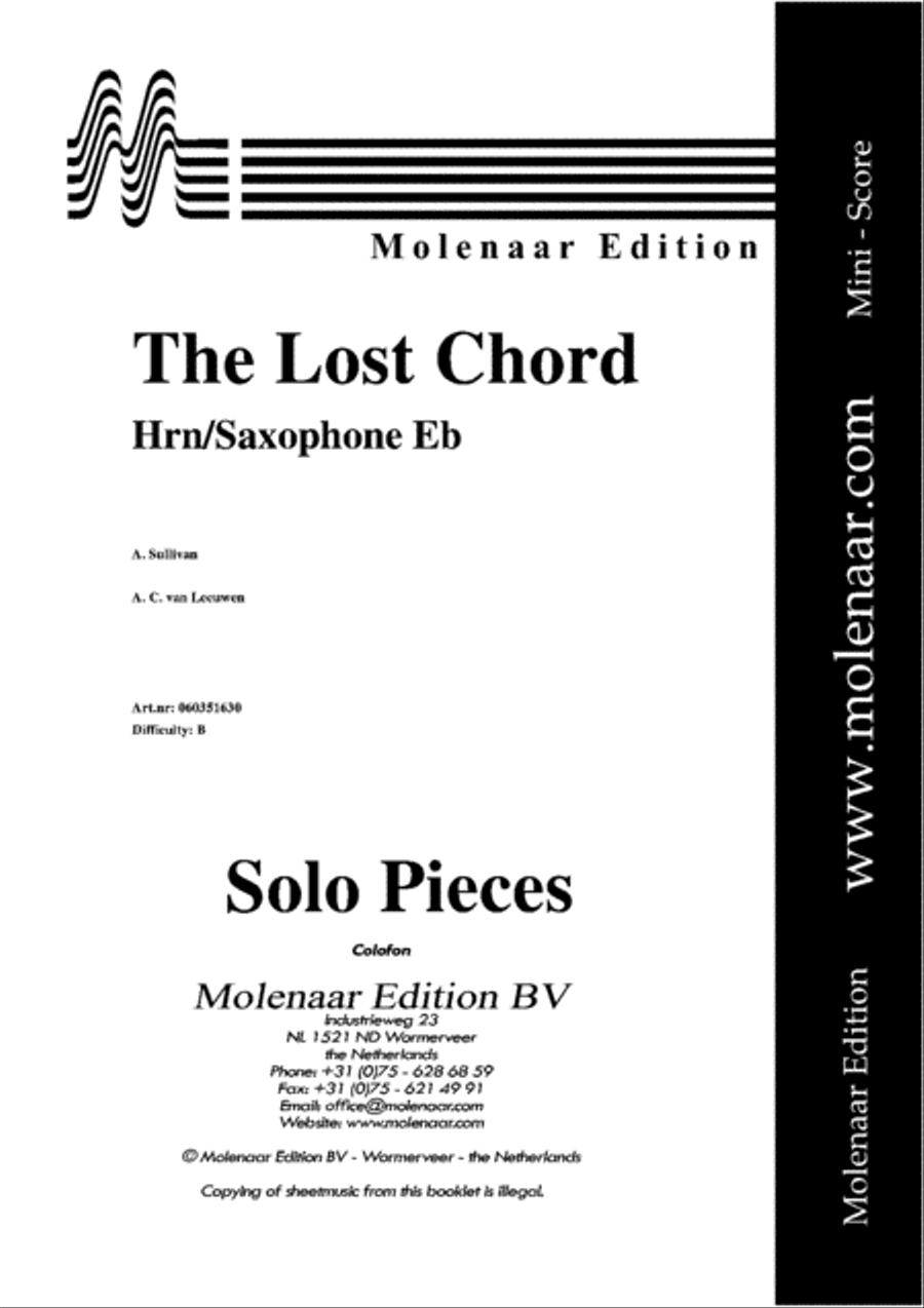 The Lost Chord The Lost Chord Saxophone scores gallery preview page 2