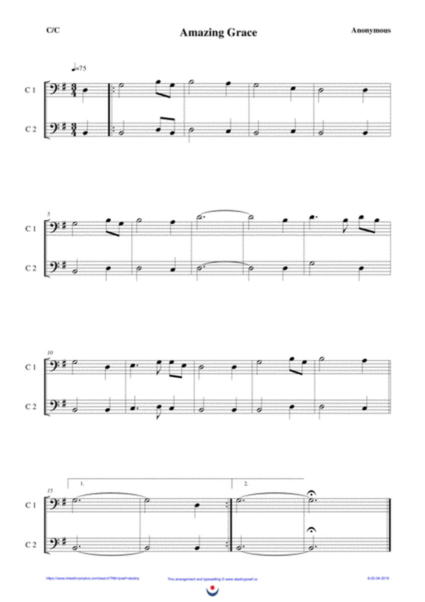 Amazig Grace (easy brass duet Nb. 8 - C/C) image number null