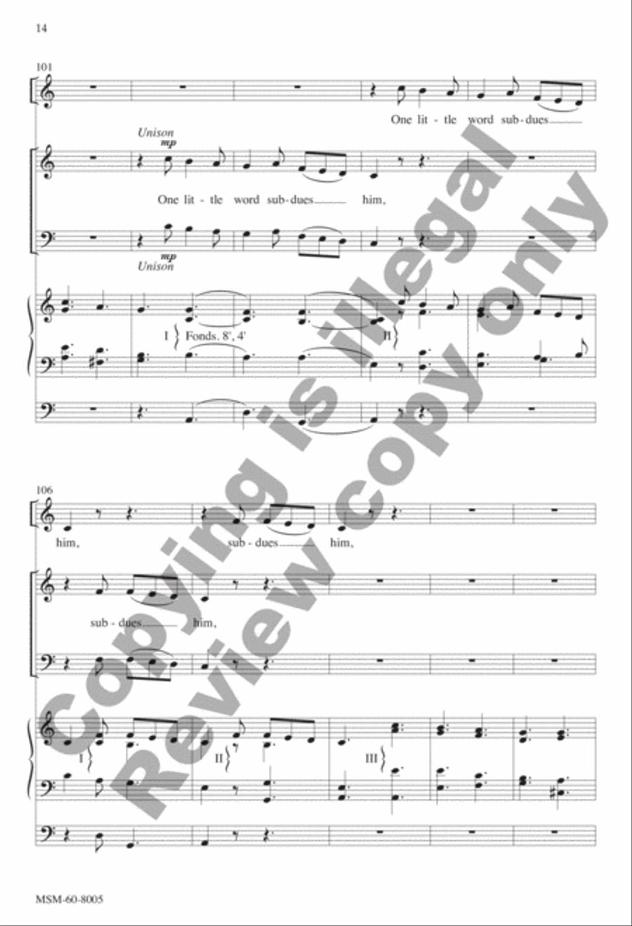 A Mighty Fortress Is Our God (Choral Score) 4-Part scores gallery preview page 14