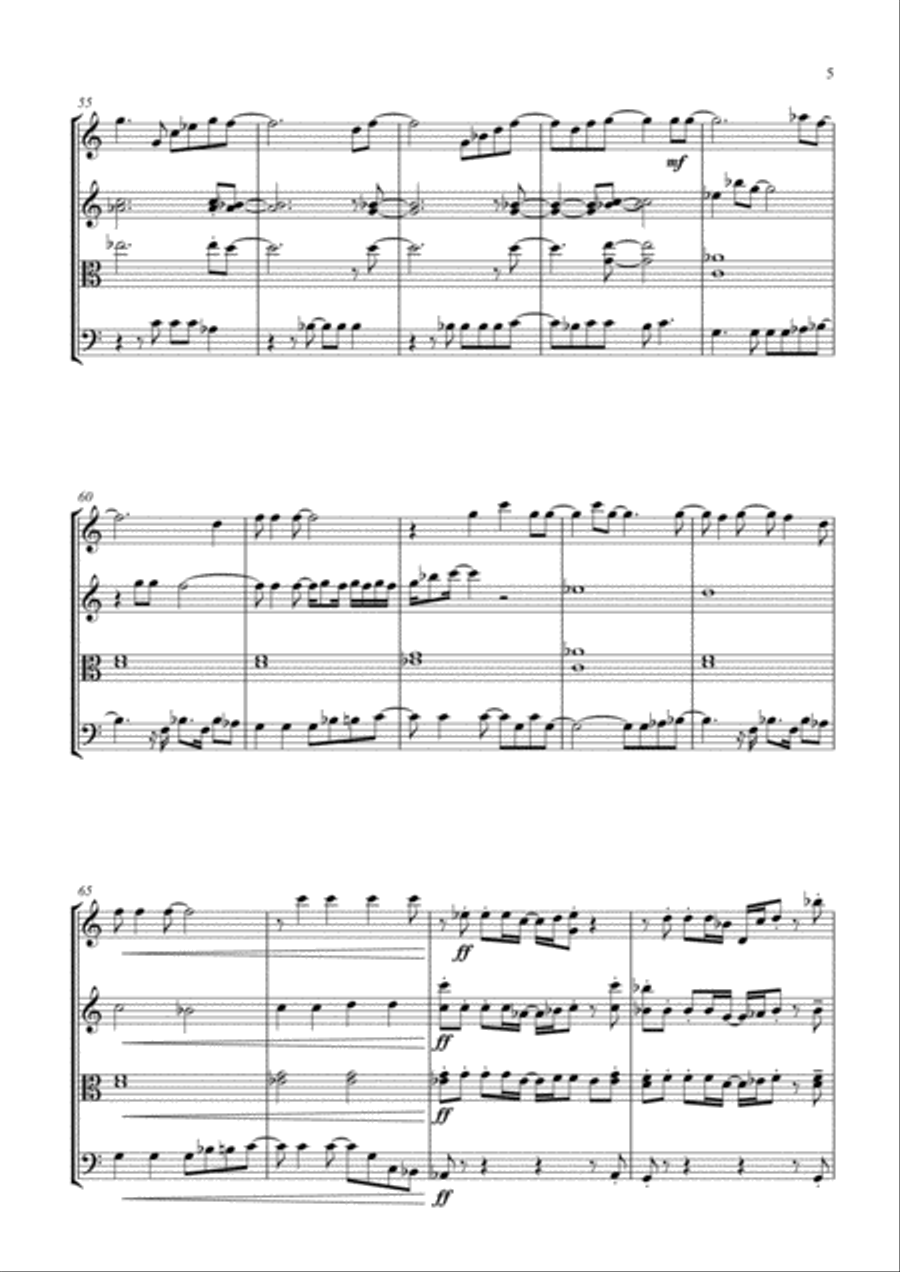 Ain't No Mountain High Enough String Quartet scores gallery preview page 5